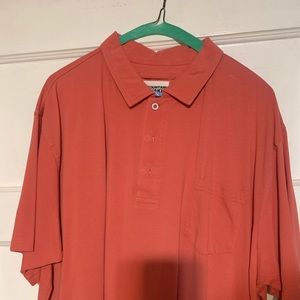 Mountain Khakis, Mens SS polo, XL color is red but it’s more salmon/red